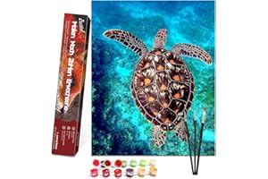 Bougimal Dipingere con i Numeri Adulti, Animali, Quadri Da Dipingere Numerati, con Colori Acrilici e Pennelli per Dipingere, Principianti, Decora La Casa, 40×50cm, Senza Telaio