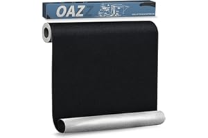 OAZ Patch Tissu Autocollant, 40x200 cm Tissu Toile Autocollant, Patch Toile Imperméable Autocollant pour Canapé Tente Meuble Siège Voiture Chaise Longue, Noir