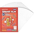 Smowo® Pack of 20 Transparent Shrink Films - Shrinking Plastic Films for Crafts - A4 Shrink Film Sheets Matte