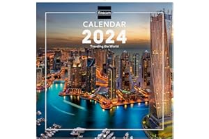 Finocam - Calendario 2024 Imágenes de Pared Internacional Enero 2024 - Diciembre 2024 (12 meses) Traveling Internacional