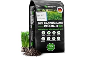 Bio Rasendünger Frühjahr & Sommer TESTSIEGER Made in Germany – 17,5kg für 700qm - Organischer Rasendünger Bio für gesunden Boden & sattgrünen Rasen - Dünger Rasen, Frühjahrsdünger Rasen