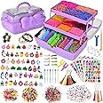Momo's Den 17000+ Loom Band Kit - 32 Vibrant Colors Loom Bands, Bracelet Making Set with Charms, Tools & 3-Layer Storage Box – DIY Arts & Crafts Gift for Girls & Boys