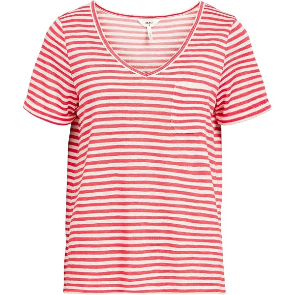VERO MODA Vmwide Stripe S/L Top Ga Noos T-Shirt Donna - Blu Cinese/Strisce Bianche, Taglia M - Morbida Ecovero