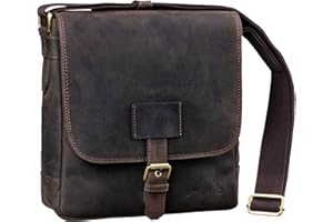 STILORD 'Bennet' Vintage Sacoche Bandoulière Hommes Cuir Petite Besace pour Tablette 10.1 Pouces Sac Messager à l'Épaule en Cuir Véritable