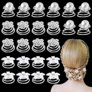 Forcine USA Bobby Pin Con Cristalli E Strass – Nero, Tema Charmed, Gioiello Per Capelli Donna - Foto 3