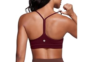 CRZ YOGA Butterluxe Donna Reggiseno Sportivo Y Racer Back Spaghetti Straps Imbottito Basso Impatto Yoga Bra