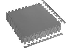 MOVIT Tappeto Puzzle - 60x60cm, 8 Pezzi, Antiscivolo, Salvapavimento, in Schiuma EVA, Incastro, 11 Colori - Tappetino Fitness, Materassino Palestra, Pavimentazione Gommata, da Ginnastica, Allenamento