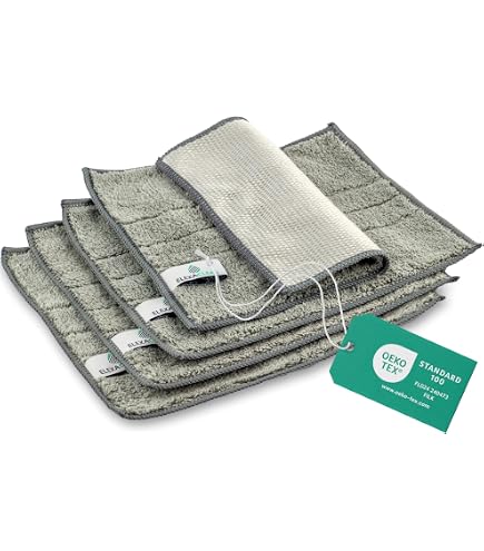 ELEXACLEAN Mega Shine, Panni in Microfibra di lucidatura (2 unità, 40x40 cm) Senza Silicone, Molto Morbido - qualità