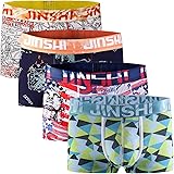 JINSHI Boxershorts für Herren, Bambus, bequem, atmungsaktiv, 4er-Pack
