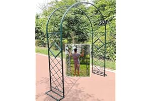 ORTOLC Arco per Rose Rampicanti, Archi Giardino in Metallo con Telaio di Supporto, Struttura Resistente alle Intemperie, 140x230cm 180x230cm 220x230cm 260x230cm 300x230cm 340x230cm