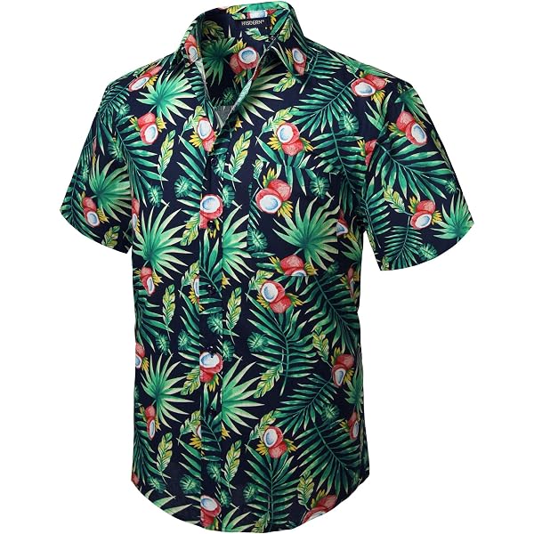 APTRO Camicia Hawaiana Uomo Maniche Corte – Floreale Spiaggia Aloha, Modello Sun Azure Mf175, Taglia XL – Morbida E Fresca