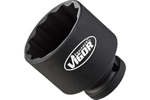 Vigor Innenvierkant Antrieb 12,5 = 1/2 Zoll Kraft-Steckschlüssel-Einsatz, kurz, Außen-Sechskant Profil ∙ Schlüsselweite: 36 ∙ Gesamtlänge: 50 mm, 1 Stück, V4478