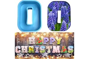 YANMUCY Moule en silicone 3D avec grandes lettres de l'alphabet pour résine ou pâtisserie en forme de lettre O 15,2 cm