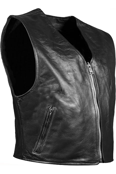 Bikerweste Leder PAULGOS Lederweste Für Herren – Echte Biker-Kutte Aus Rindleder, Stylisch Und Robust Herren Leder Weste