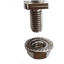 GAO Flora 50 Hammerkopfschrauben M6x12 Mit Flanschmutter – Edelstahl, Für Gewächshäuser & Montage