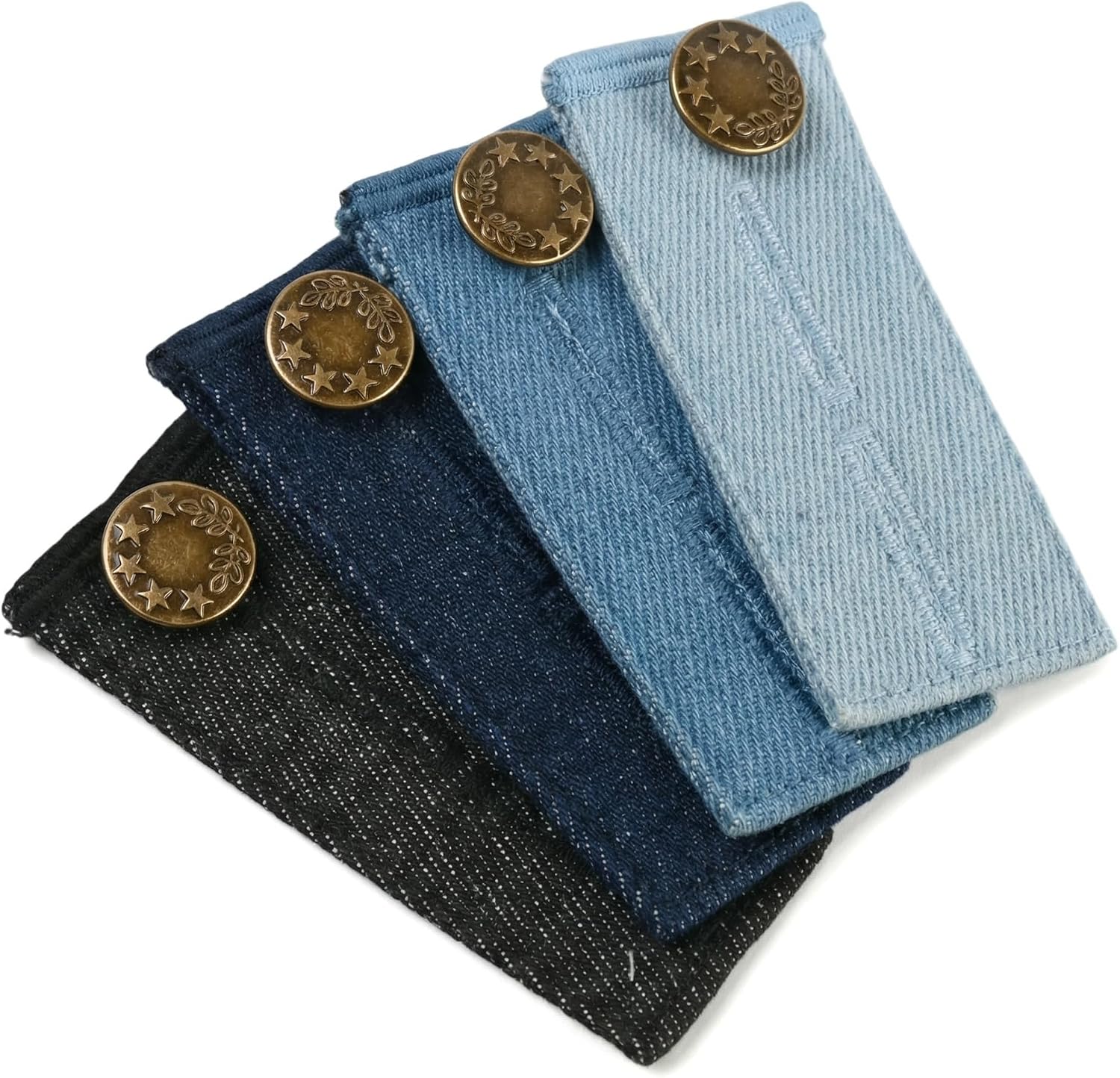 Daleweo Extensor Pantalon Embarazada, Alargador Boton Jeans, Extensores De Botones Cintura, Pantalones Premama Ajustables, 4 Unidades