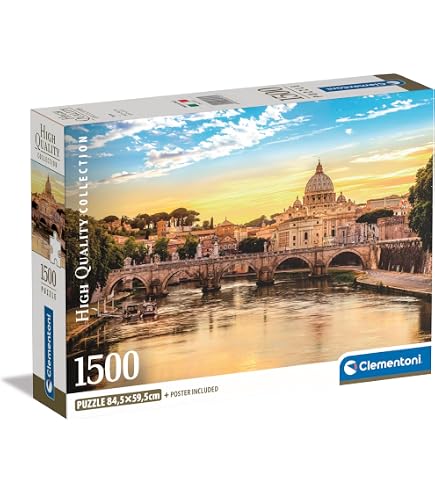 Clementoni - Puzzle 1500 Pezzi per Adulti e Ragazzi, Collection, Tema Venezia, Compact Box con Poster Incluso, Idea Regalo Uomo e Donna, Made in Italy, 59,5x84,5 cm, 31743