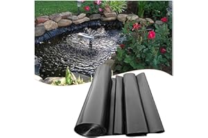 VETRIS Teichfolie Aus HDPE Gummi, 2x12m 4x6m 5x9m 6x10m 8x12m 10x15m Dichtungsfolie Schwarz Teichplane Schwerlast Teichfolien Gartenteichfolie Für Kleine Teiche, Undurchlässig Folie Teichmembran(Größe:10x12m