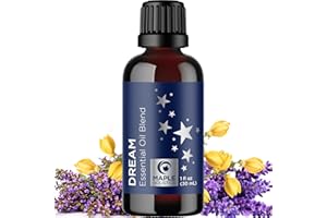 MAPLE HOLISTICS Sleep Essential Oil Blend for Diffuser - Dream Essential Oils for Diffusers Aromatherapy and Wellness with Ylang-Ylang Clary Sage Roman Chamomile and Lavender Essential Oils for Sleep Support