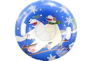 AUIRSHIKY Tubo de Nieve Inflable para Niños con Mango de Doble Capa Espesado PVC Trineo de Nieve Portátil Inflable Snow Juguetes para niños,Ideal para la Diversión al Aire Libre en Invierno