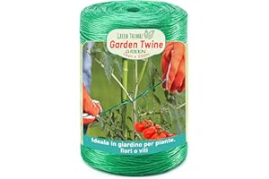 Green Thumbz Filo Verde Giardinaggio - Filo Verde per Legare Piante dell'Orto (1mm x 250m) - Lega Piante Verde in Polipropilene - Legaccio per Pomodori Resistente alle Intemperie e all'Umidità