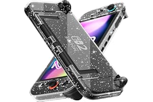 [Versione migliorata facile agganciabile] Custodia trasparente glitterata per Nintendo Switch 2, cover protettiva FANPL per Switch 2 e controller JoyCon - Forte e durevole, non facile da cadere