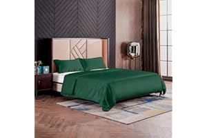 THXSILK Seidenbettwäsche Set 3 teilig, Bettbezug 200 x 200 cm und 2 Kissenbezüge 40 x 80 cm, Hypoallergen 19 Momme Maulbeerseide Bettwäsche, Ultra Weich und Glatt, Smaragdgrün