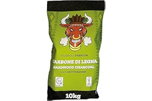 TORO - Carbone NAMIBIAN PREMIUM per Barbecue, Composto da Legni Molto Duri della Namibia, Alto Potere Calorifico, Pezzatura Media, 10 kg