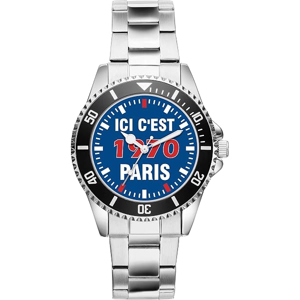 PSG Montre Homme – Collection Officielle Paris Saint-Germain, étanche 50m