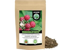 ‎ALPI NATURE Alpi Nature Herbata z liści malin (250 g) krojone liście malinowe delikatnie wysuszone 100% czyste i naturalne do przygotowania herbaty herbaty ziołowe herbata malinowa