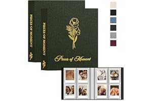 Lanpn Álbum de Foto Polaroid 208 Bolsillos 2 Pack para 2x3 inch Foto instantánea Fujifilm Instax Mini 12 11 9 8 25 40 70 90 SE Mini LiPlay Link2 EVO Polaroid Snap PIC-300 HP Sprocket Kodak, Verde