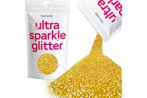 Hemway Ultra Étincelle Glitter or 100 g / 0,35 oz multi-usages résine époxy Arts & Crafts cosmétiques Safe corps cheveux visage Nail Art Beauté Fleurs Weddings Poudre poussière premium