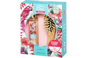 CHRISTINE ARBEL Coffret parfum femme STORY BIO - Eau de toilette 50ml + 1 brosse à cheveux en bois Fabriqué en France Vegan (Rêve floral)