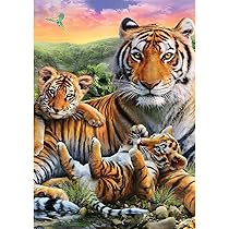 RICUVED Bricolage Diamond Painting Tigre Blanc 5D DIY Broderie Diamant Painting Kit Complet, Animaux Peinture Diamant Artisanat Strass Point De Croix Painting Pour Adultes, Enfants 30x40cm
