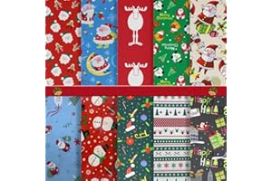aufodara Navidad Tela Algodon 10 piezas Telas Patchwork 50x50cm Algodón Para Coser DIY Telas Decorativas Costura Retales Tela Coser Hecho a mano Costura Quilting (multicolor - B)