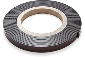 ‎HF HAJO - FIX MAGNET- | KLEBE- | SCHNEIDEPRODUKTE Selbstklebendes Magnetband, 12.7mm x 5m Rolle – zuschneidbares Magnetband, stark haftend, Befestigungsmittel, Magnetklebeband