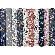 Confezione da 50 pezzi da 10x10 cm quadrati in tessuto patchwork, per cucire cotone, motivo floreale, quadretti, patchwork e quadrati misti per lavori artistici, cucito, patchwork, cucito fai da te