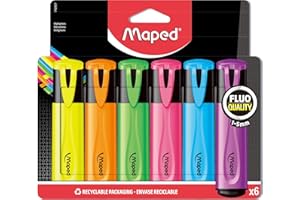 Maped Fluo'Peps Classic 742557 Pochette de 6 Surligneurs