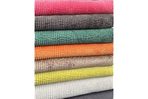 Tissus et Nappes Westeel - Tissu Velours Côtelé - par 50cm - 16 Coloris 330g/m2 Pour Tapisseries d'Ameublement, Sacs Banane, Robes, Canapés (Chocolat Clair)