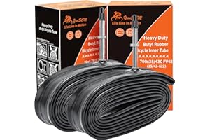 YunSCM 2PCS 35/45-622 28 pollice bike Camera d'aria 700CX35C/43C FV48mm Presta Valve Compatibile Ispessimento con 700C bike Camere d'aria 28x1.40 28x1.50 28x1.60 700x38C 700x40C 700x42C 700x43C