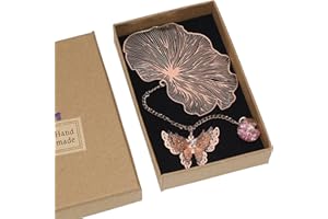 OKVGO Urocza urocza metalowa zakładka do książki w kolorze różowego złota, prezent dla czytelnika, nauczyciela i ucznia, na Święto Dziękczynienia, Boże Narodzenie i urodziny, różowe złoto, styl 1