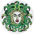 Medusa Sew on Patch - Woman Face with Snake Hairs Iron on Patches from Greek Mythology - Upgrade Clothing Designer Patches for Jackets, Jeans, Backpacks, Hats, Shirts - 90X90 mm