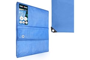 KOTARBAU® Presenning 5 x 5 m, Blå, Skyddspresenning 60 g/m² | Polyeten, Stark, Tjock, Vattentät Skyddspresenning, Presenning
