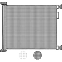 Looxii Retractable Stair Gate, Stair Safety Gate for Baby and Pet, Extends up to 55" Wide 33" Tall Dog Gate, Baby Gate for St