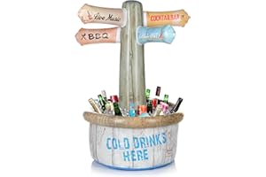 FunX Segnalatore gonfiabile per bevande – accessorio per feste e festival in stile spiaggia – ideale per feste in giardino, feste estive e feste in piscina – 60 x 90 cm