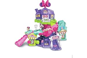 VTech - Tut Tut Bolides Disney, Le Monde Enchanté de Minnie avec Voiture Cabriolet Magique de Minnie Mouse, Circuit Voitures, 4 Zones Magiques, Cadeau Enfant de 1 An à 5 Ans - Contenu en Français