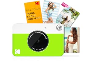 KODAK Printomatic Sofortbild-Digitalkamera in Vollfarbe - Hochwertige Fotos auf Zink 2x3" Klebefotopapier - 5MP, tragbar, kreatives Spaßgeschenk für Geburtstag, Weihnachten, Feiertag - Grün