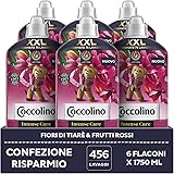 Coccolino Ammorbidente Concentrato Fiori di Tiarè e Frutti Rossi, Ammorbidente Lavatrice Intense Care con Tecnologia Pro-Fibr