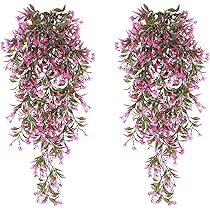 Fiori Artificiali Pendenti Fucsia - Piante Rampicanti Finte Per Interni Ed Esterni, 12 Rami - Foto 5