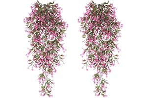 GETRICH TXS Pack of 2 Artificial Plant Hanging 78 cm Artificial Hanging Plants Like Real Maintenance-Free Artificial Plants Hanging Plant Artificial Ivy for Office Wall Decoration Home Garden Wedding Garden